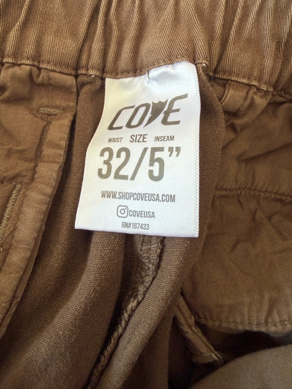 Cove Men's Dark Brown Shorts 32/5” - Picture 4 of 4